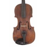 Interesting violin circa 1820 bearing an Italian manuscript label and a printed label inscribed '