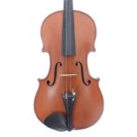 French violin labelled Fourier Magnier, Luthier, Mirecourt 1930, no. 204, 14 1/8", 35.90cm, case *