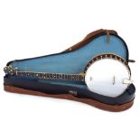 Vega Whyte Laydie no. 2 banjo, made in USA, ser. no. 80512, with natural maple resonator back, 11"