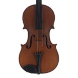 Good French violin by and labelled Lutherie Artistique, Jean-Baptiste Colin Annee 1890, the two