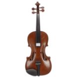 Early 20th century violin labelled Hugh Junor, Maker, June 1879, 13 13/16", 35.10cm