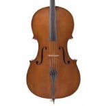 Early 20th century German violoncello, 29 3/8", 74.60cm *This violoncello is sold with a nickel