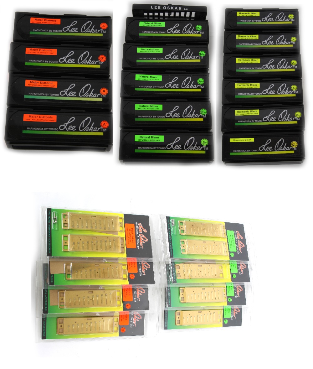 Fifteen Lee Oscar harmonicas and eight spare reed plates; Stomba Premium 21 Neo standard harmonica - Image 2 of 2