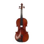 French J.T.L. violin labelled A. Salvator, Paris H.E.B., 14 1/16", 35.70cm