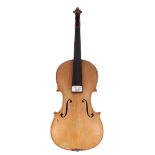 German violin labelled Christian Hoffmann, Sachsen 1897, 14 1/8", 35.90cm