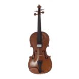 Interesting violin labelled Vincenzo de Bonis, Fecit Anno 1952, Antica Bottega Liutai di