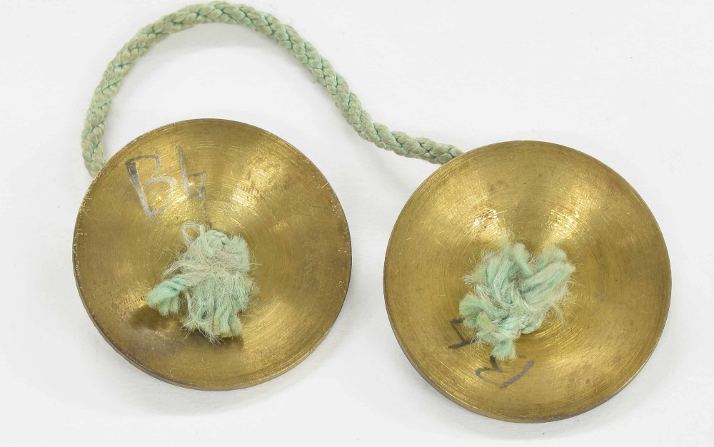 Pair of brass crotales in B - Image 2 of 2