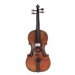 Good early 20th century French three-quarter size violin labelled Copie de Deconet (Michel)....,