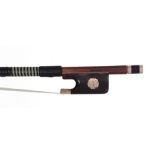 Fine English gold and tortoiseshell mounted violoncello bow by and stamped A.R. Bultitude to both