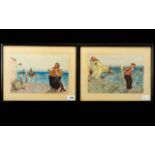 F.Vickers Pair of Watercolour Cartoon S