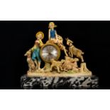 Novelty Figural Clock Raised on black ma