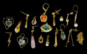 A Small Collection Of Gold Tone Jeweller