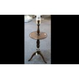 Tripod Table With Integral Lamp Mahogany