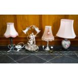 Collection Of Four Modern Table Lamps. T