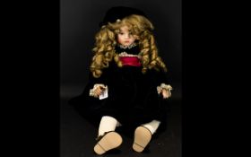 Reproduction Porcelain Doll Marked Alber