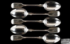 Victorian Period Set of Silver Teaspoons
