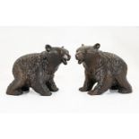 A Pair Of Black Forest Style Carved Bear