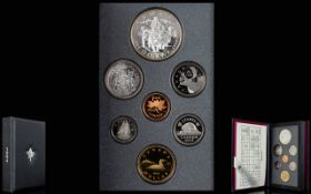 Royal Canadian Mint 1994 Silver Double Dollar Proof Set ( 7 ) Coins,