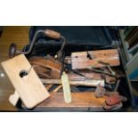 A Mixed Collection Of Antique And Vintage Hand Tools Varying condition, to include several planes,