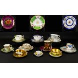 A Mixed Collection Of Vintage Teacups And Saucers Nine in total, varying ages and patterns,