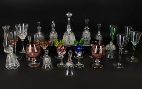 A Collection Of Cut Glass Bells Nine in total, each in good condition,