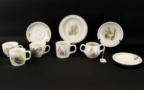 A Collection of Wedgwood Peter Rabbit Nursery China.