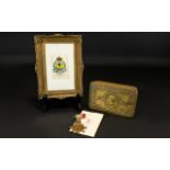 A Small Military Lot Comprising Christmas 1914 Tin And 1914 Princess Mary Card Together with a
