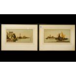 Joseph Kirkpatrick A Pair Of Artist Signed Aquatint Etchings, Each depicting Venetian scenes,