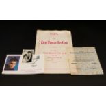 Elvis Presley Interest A Collection Of Ephemera To include Elvis Presley fan club promotional