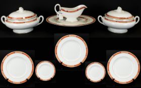 Royal Worcester 'Beaufort' Bone China Dinner Service comprises of; 7 dinner plates, 7 side plates,