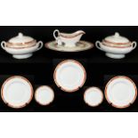 Royal Worcester 'Beaufort' Bone China Dinner Service comprises of; 7 dinner plates, 7 side plates,