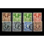 Standard Set Of Six George VI High Value Stamps Half Crown To One Pound Both Colours In Half Crown