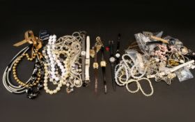 A Mixed Collection Of Contemporary Costume Jewellery A varied lot to include fashion watches,