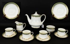 'Paragon' Bone China Tea Service made in Stoke on Trent, to include; Tea pot, milk jug, sugar bowl,