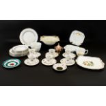 Box of Assorted Ceramics to include; Crown Ducal 'Poppy' Bowl, Delphine Bone China Milk Jug,