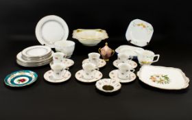 Box of Assorted Ceramics to include; Crown Ducal 'Poppy' Bowl, Delphine Bone China Milk Jug,