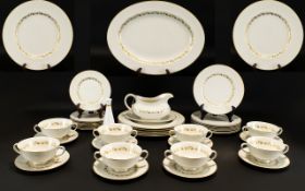 Royal Doulton Part Teaset 'Fairfax' 'TC 1006' marked to base.