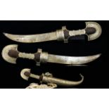 Jambaya Dagger Of typical form, wooden hilt, engraved throughout,
