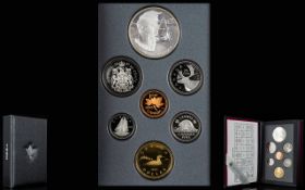 Royal Canadian Mint 1995 Silver One Double Dollar Proof Set ( 7 ) Coins,