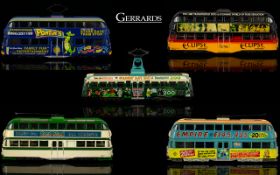 Corgi Classics Original Omnibus Company Collection of Diecast Model Trams ( 5 ) In Total.