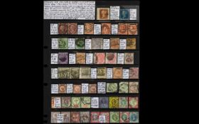 Stamp Interest GB Valuable Queen Victoria Collection 1841 - 1912 - Good to fine used,