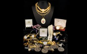 A Mixed Collection Of Costume Jewellery A large and varied lot containing stone set jewellery,