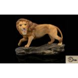Beswick - Large and Impressive Lion Figure Connoisseur Series Male Lion - Golden Brown,