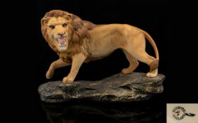 Beswick - Large and Impressive Lion Figure Connoisseur Series Male Lion - Golden Brown,
