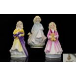 Royal Doulton Ltd and Numbered Edition Hand Painted Set of Three Figurines ( 3 ) In Total - Faith,