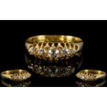 Edwardian Period - Attractive Five Stone Diamond Set Diamond Dress Ring.