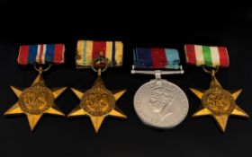 World War II Collection of Military Medals ( 4 ) Four In Total.