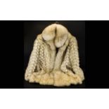 Faux Fur Cream Coat, Artic Fox Style. Fully lined, made by Continental Furs of Blackpool.