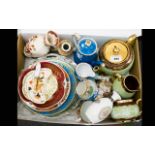 A Mixed Collection Of Ceramics A varied lot to include Royal Crown Derby Imari style Cup and saucer,