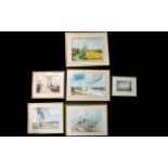 A Collection Of Six Original Artworks Various subjects to include landscapes,
